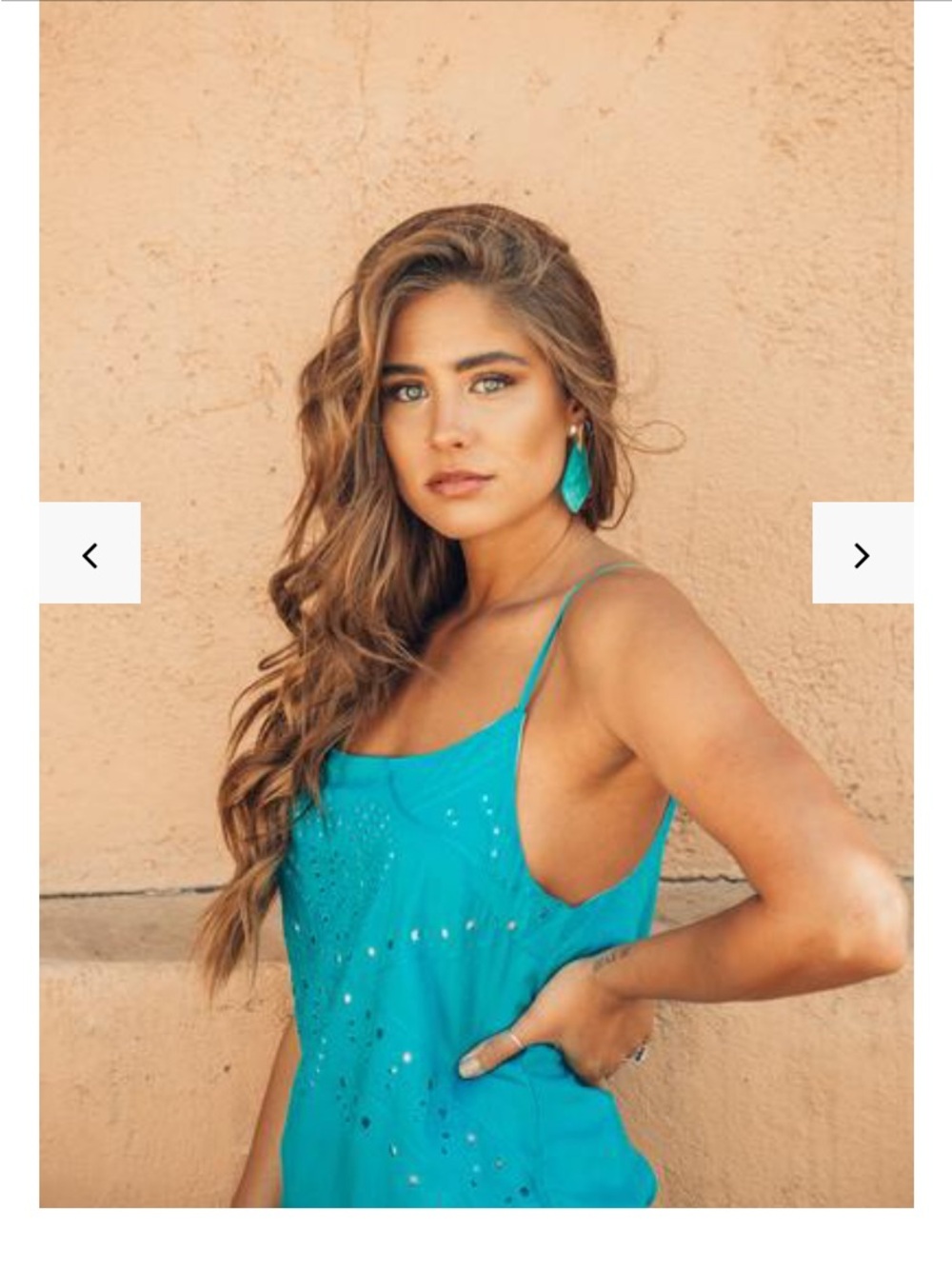 Teal Eyelet Spaghetti-Strap Cami Top